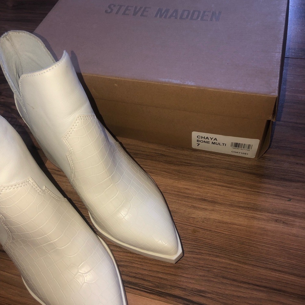 Cowgirl booties Steve Madden Chayna Bone Multi nwb - Picture 7 of 7